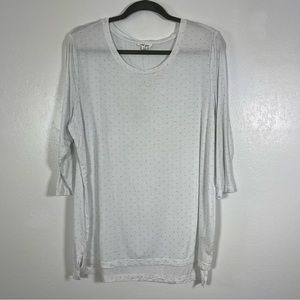 Tribal Jeans, 3/4 Sleeve Polka Dot Shirt. Size Large. In good used condition!